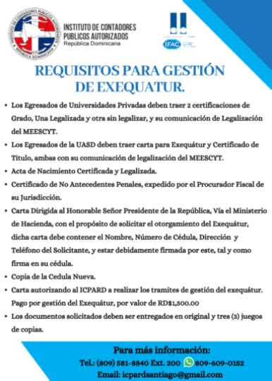 Gestión De Exequátur Icpard