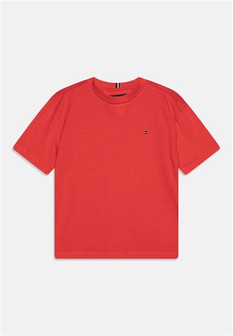 Tommy Hilfiger Essential Tee Unisex T Shirt Basique Fierce Red Rouge Zalando Fr