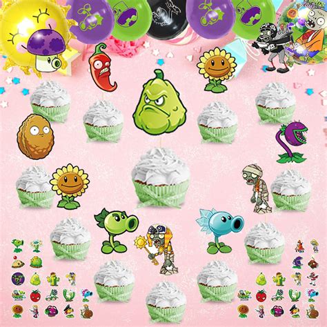 Buy 100 Pcs Plants Vs Zombies Birthday Party Supplies Birthday