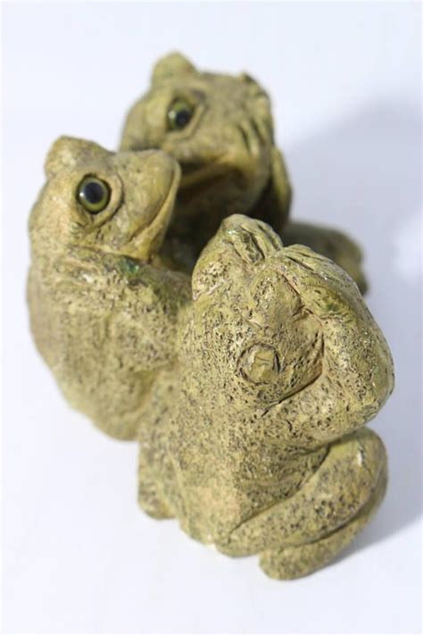 See No Evil Hear No Evil Speak No Evil Frog Resin Figurine Etsy