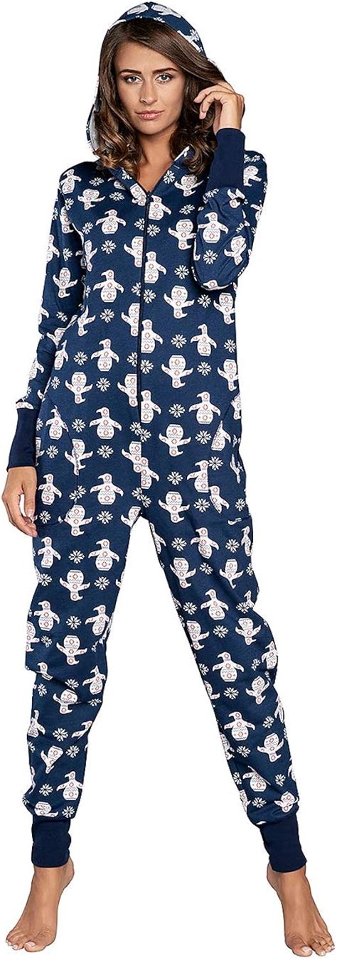 Damen Schlafanzug Aus Baumwolle Pijama Onesie Warm Jumpsuit Long