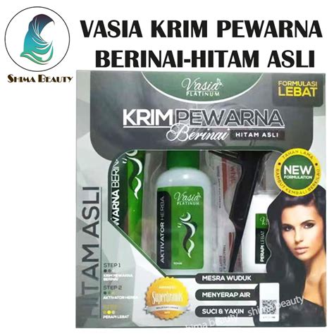 V Asia Krim Pewarna Rambut Hitam Asli Shopee Malaysia