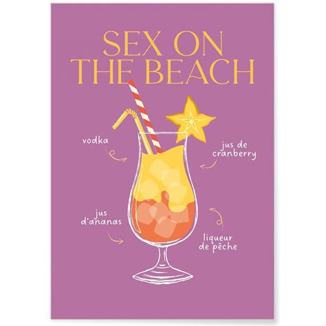 Affiche Cocktail Sex On The Beach 2 Couleur Multicolore Lafficherie La Redoute