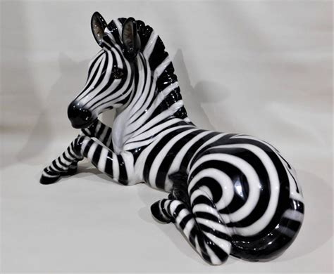 Large Ceramic Mid Century Modern Italian Zebra At 1stdibs