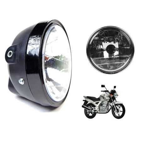 Farol Cbx Twister Aro Preto Completo No Shoptime