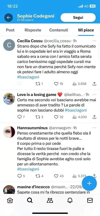 Basciano Nega Il Tradimento Ma I Like Di Sophie Dicono Il Contrario