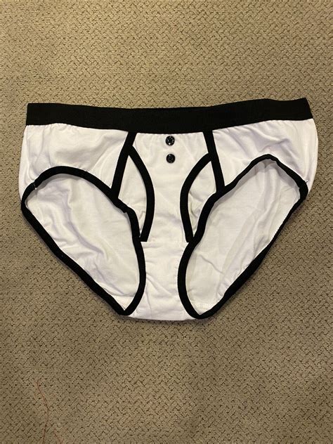 Mens Heavenly Tuxedo Briefs Lingerie Panties White Xl New Ebay