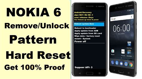 How To Unlock Pattern NOKIA 6 Hard Reset Unlock Pin Lock Fingerrint