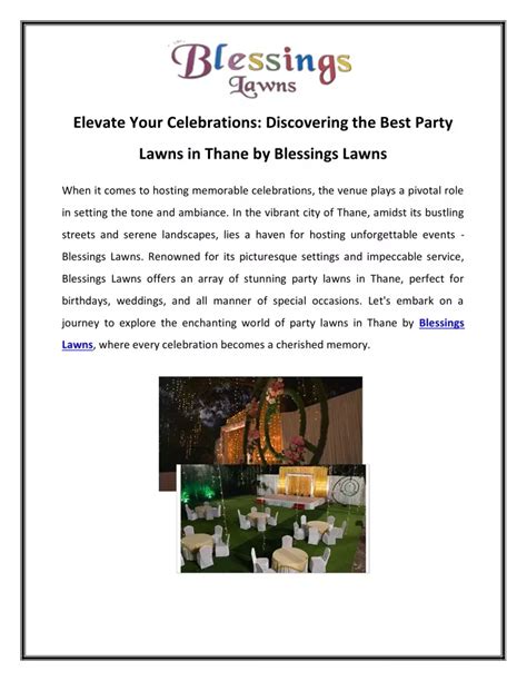 Ppt Elevate Your Celebrations Discovering The Best Party Lawns In