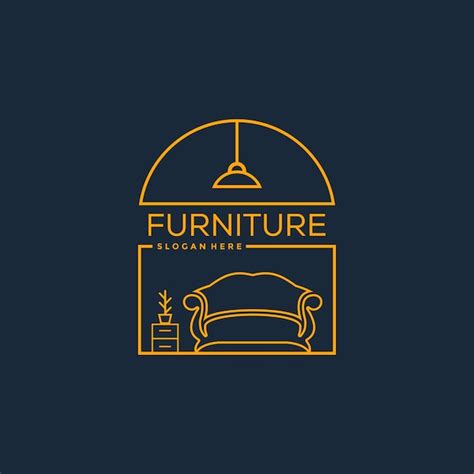 Premium Vector Furniture Logo Design With Creative Concept Interior