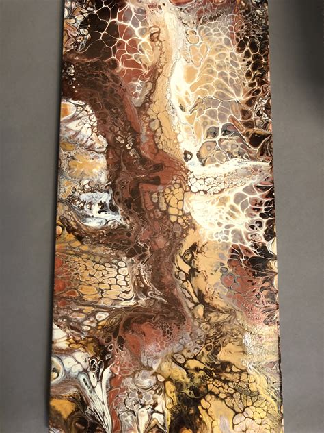 Beautiful Earth Tone Colored Acrylic Pour On Canvas 24×18 Artofit