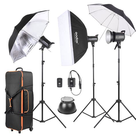 Kit Fotografia Estudio 3 Flashes Godox Sk300 D Prometh