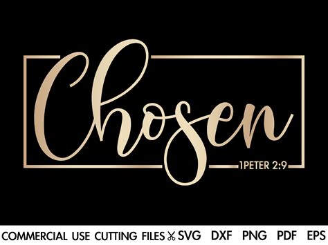 Chosen SVG Christian Svg Religious Svg Motivational Etsy