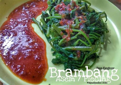 Resep Brambang Asem Plecing Daun Kangkung Oleh Dyandini Soewiryo