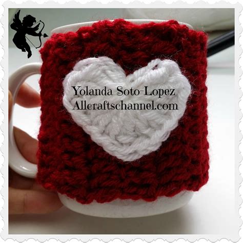 Cubre Taza De Cafe Para Dia De Amistad En Crochet Crochet Coffee Cozy