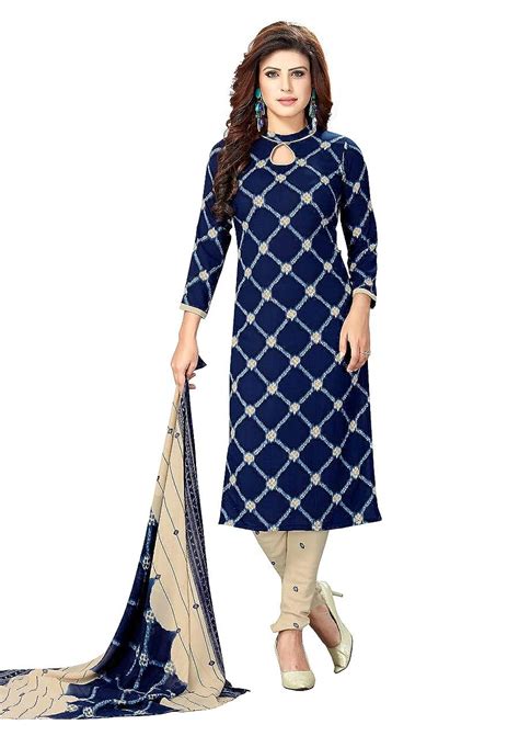 Buy Angel Suit Womens Un Stitched Synthetic Chudidar Suit With Chiffon