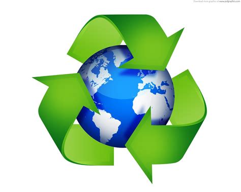 Green Recycling Symbols Psdgraphics