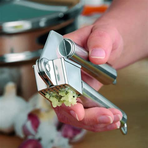 Multi Function Garlic Press Manual Pressing Garlic Tool Stainless Steel