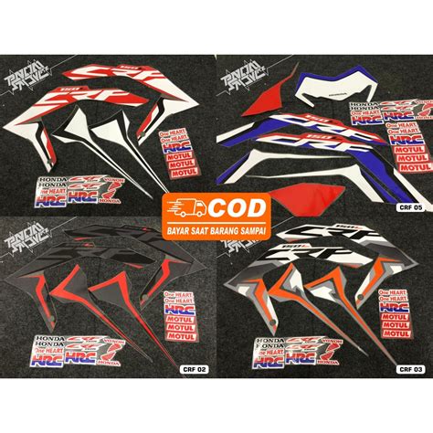 Jual Striping CRF Sticker Variasi Motor Honda CRF 150 L Stiker List