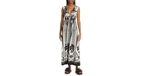 Farm Rio Macaw Elegance Maxi Dress In Black Lyst