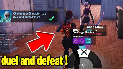 Challenge A Character To A Duel And Defeat Them Fortnite YouTube