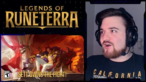 Sett New Champion Legends Of Runeterra Reaction Youtube