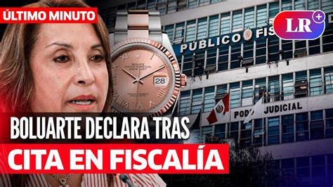 Dina Boluarte se pronuncia tras declarar ante Fiscalía por caso Rolex