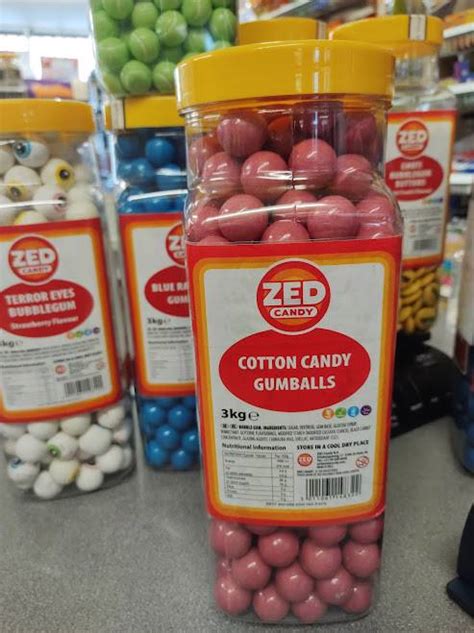 Zed Candy Cotton Candy Gumballs Bubble Gum Ball Sweets
