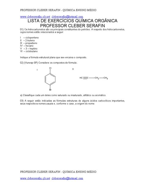 PDF LISTA DE EXERCÍCIOS QUÍMICA ORGÂNICA DOKUMEN TIPS