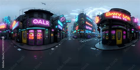 Cyberpunk Futuristic City Generative Ai Retken Yapay Zeka Stock