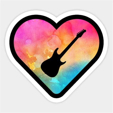 Electric Guitar Electric Guitar Sticker Teepublic