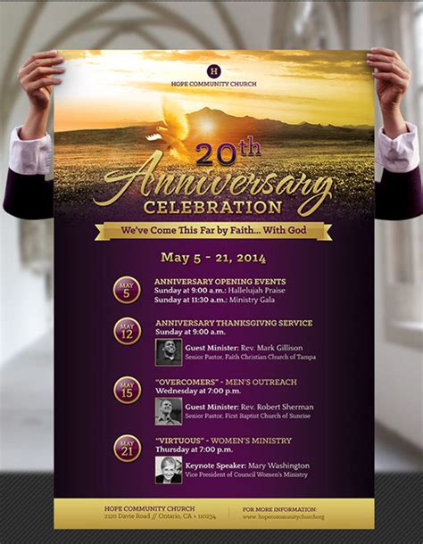 Church Anniversary Flyer And Poster Template By Godserv On Deviantart