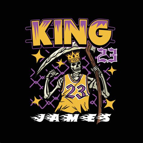 king reaper 23 for streetwear basketball 20078045 Vector Art at Vecteezy