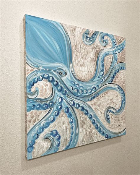 Acrylic Octopus Original - Etsy | Diy canvas art painting, Painting art ...