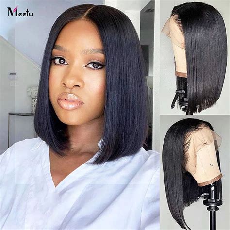 Straight Bob Wig Lace Front Human Hair Wigs 13x4 Lace Frontal Wig 180