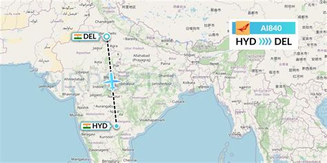 Ai840 Flight Status Air India Hyderabad To Delhi Aic840