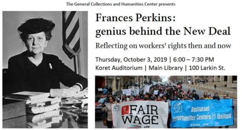 Event: October 3, Frances Perkins: genius behind the New Deal ...