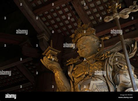 Bishamonten Statue At Todai Ji Temple Nara Japan Stock Photo Alamy