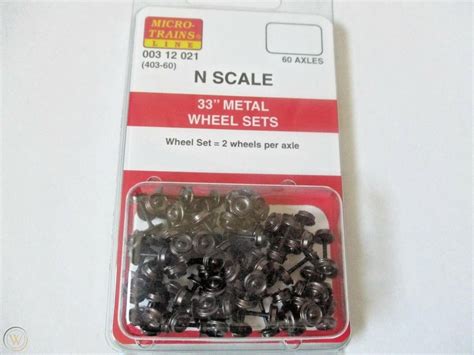 Micro Trains 00312021 403 60 33 Metal Wheel Sets 60 Axles Per Pack