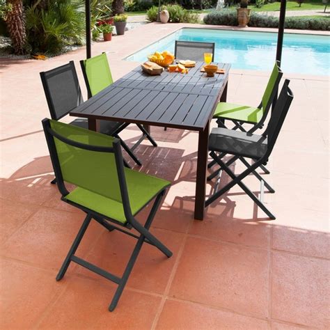 Table De Jardin TRIESTE Aluminium Gris Pas Cher Table De Jardin Gamm