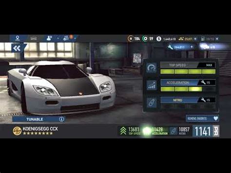 Need For Speed No Limits Koenigsegg CCX MAXXED OUT Tuning YouTube