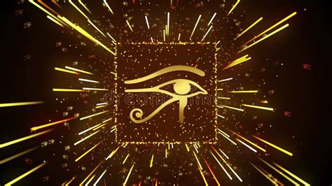 Ojo De Wedjat Brillante Dorado Religioso De Horus Antiguo Símbolo De