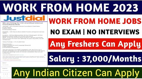 Work From Home Jobs 2023 Online Wfh Salary 37000months Wfh