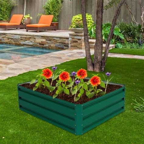 40x32 Inch Patio Raised Garden Bed Vegetable Flower Plant Dark Green New 1 Unit Fred Meyer