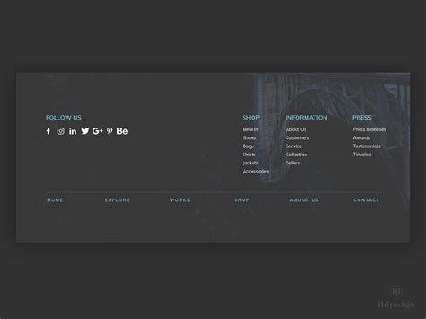 Footer UI Design by Ildiko Gaspar on Dribbble