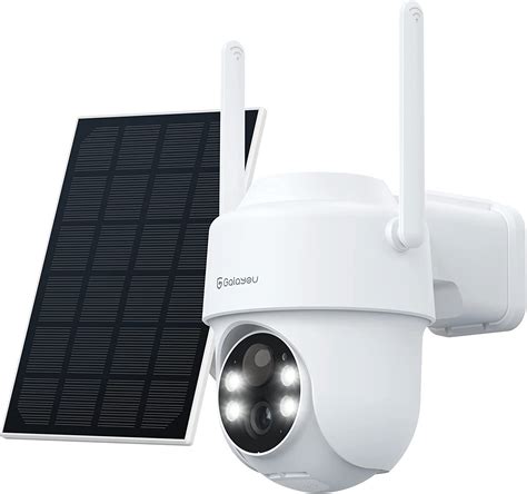 GALAYOU Telecamera WiFi Esterno Senza Fili Con Pannello Solare 2K