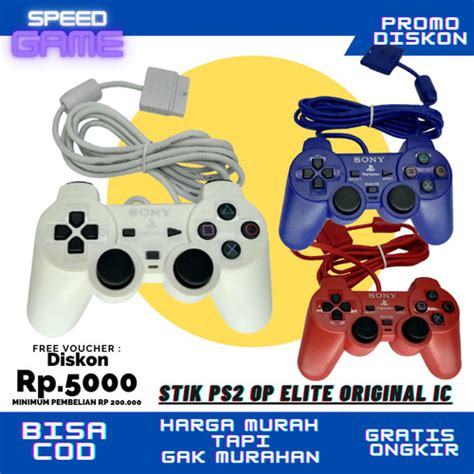 Jual Stick Stik PS 2 Ps2 OP Original Ori Pabrik Elite Warna Biru