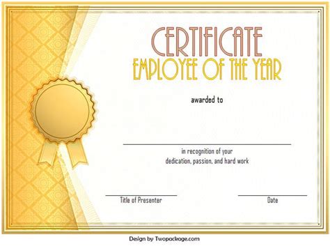 The 1st Employee Of The Year Certificate Word Template Free Editable