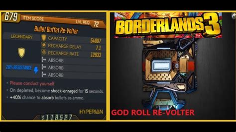 Borderlands 3 Re Volter God Roll Re Volter Borderlands 3 Youtube