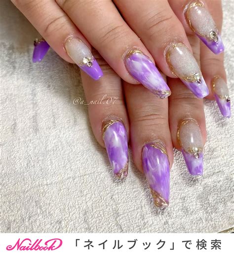 夏オールシーズンハンドタイダイ大理石 Salon Anailのネイルデザイン No8043348 ｜ネイルブック